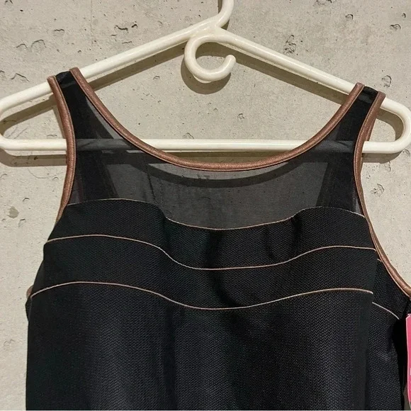 Baltex Full Figure One Piece Swim Suit NWT Size 22W Black Thick Straps Padded - Picture 2 of 11